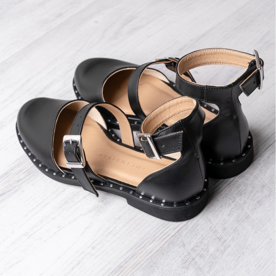 .Pantofi -  Double Belt -  Black 